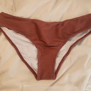 Cupshe Ribbed Brown Bikini Bottom